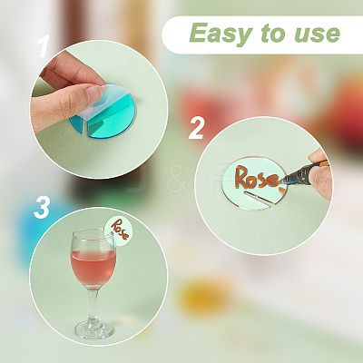 40Pcs Acrylic Wine Glass Charms AJEW-GA0006-27-1