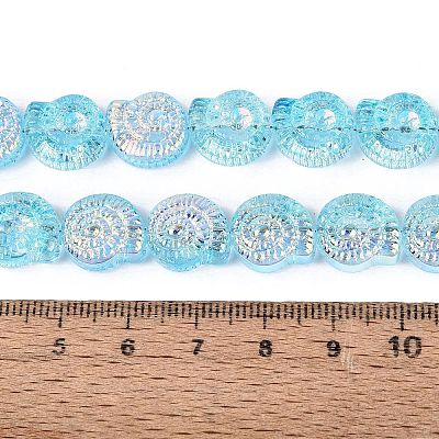 Electroplate Transparent Glass Beads Strands EGLA-Q136-02A-10-1