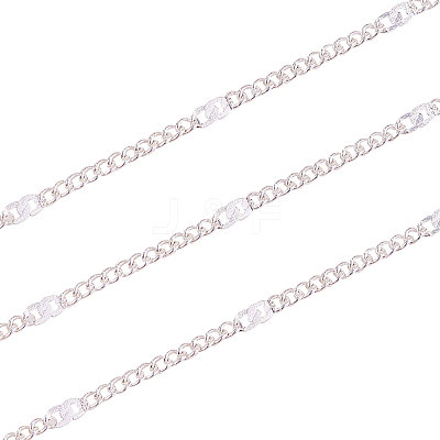 Soldered Brass Coated Iron Curb Chains CH-CJ0001-01A-S-1