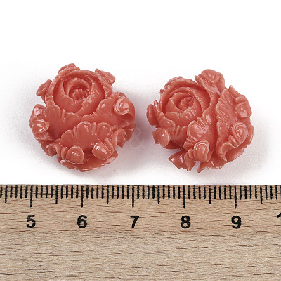 Dyed Synthetic Coral Carved Beads CORA-D035-01A-1