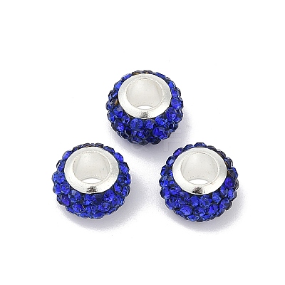 Alloy Rhinestone Clay Pave Beads ALRI-D300-03S-01-1