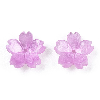 Cellulose Acetate(Resin) Bead Caps KK-S161-03E-1