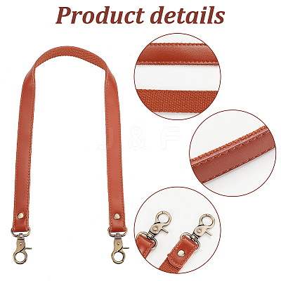 Cowhide & Polycotton Bag Handles PURS-WH0005-92AB-1