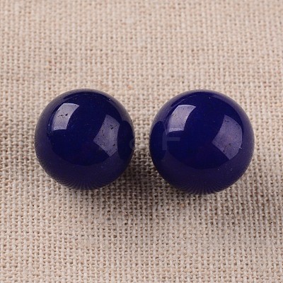 Natural White Jade Round Ball No Hole Beads X-G-I170-16mm-12-1-1