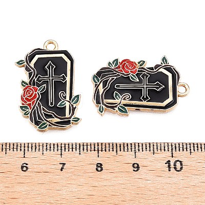 Halloween Theme Rack Plating Alloy Enamel Pendants ENAM-N056-393A-KCG-1