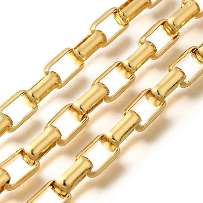 Rectangle Brass Link Chains CHC-Q020-01G-1