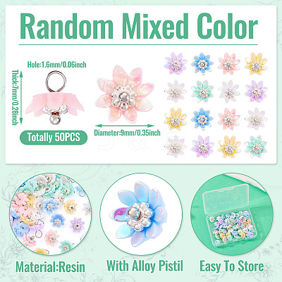 50Pcs Opaque Resin Charms PALLOY-TA00222-1