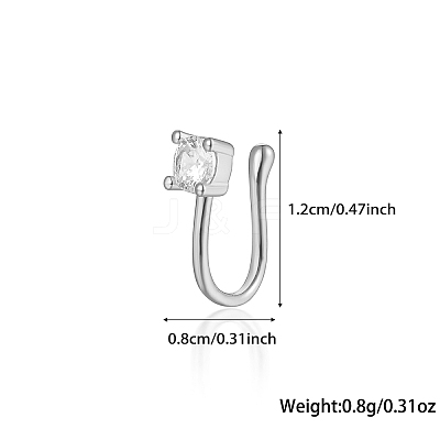 S925 Silver Heart Crown Cross Moon Nose Clip Fashion Jewelry VW3837-19-1