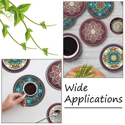 3 Pcs 3 Styles Creative Ethnic Style Silicone Coasters ST-CJ0008-11-1