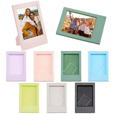 7Pcs 7 Colors Acrylic 3-inch Instant Camera Photo Frame AJEW-CP0011-28B-1