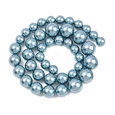 Electroplated Shell Pearl Graduated Beads Strands BSHE-C011-04-04-1
