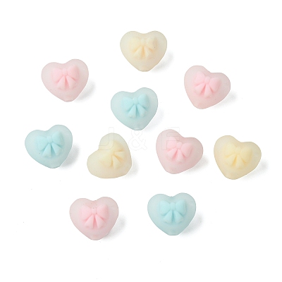 45Pcs 3 Colors Rubberized Style Opaque Acrylic Beads OACR-CJ0002-56-1