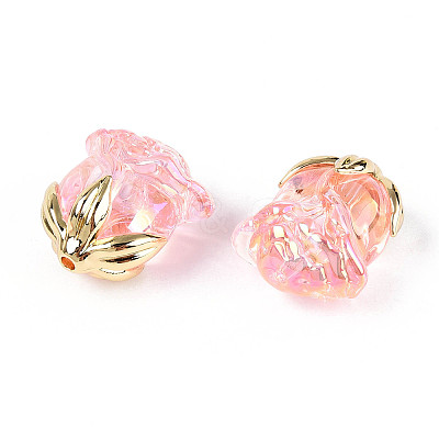 UV Plating Transparent Acrylic Beads MACR-C029-06B-03-1