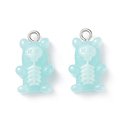 Opaque Resin Pendants X-RESI-E011-01P-1