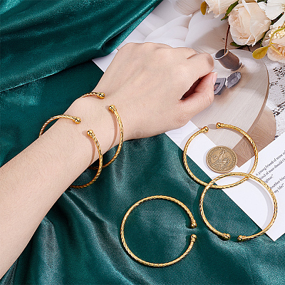 5Pcs Alloy Open Cuff Bangles BJEW-SC0001-69-1