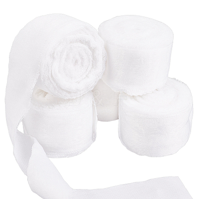 5 Rolls 5M Satin Frayed Ribbon SRIB-DR0001-01B-1