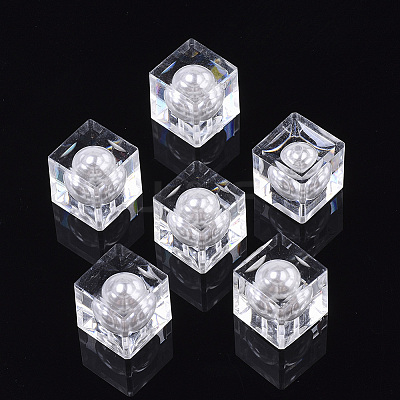 Transparent Acrylic Beads TACR-R146-015A-1