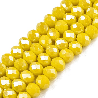 Electroplate Glass Beads Strands EGLA-A044-P6mm-A04-1