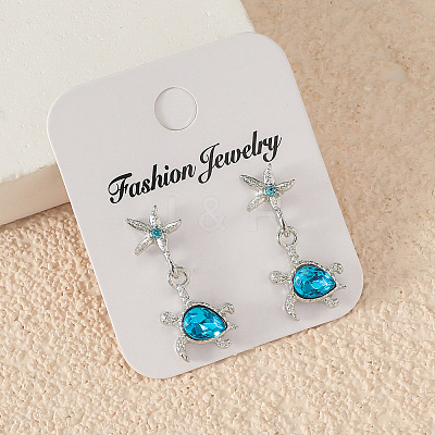 Alloy Rhinestone Dangle Styd Earrings FS-WG4B530-01-1