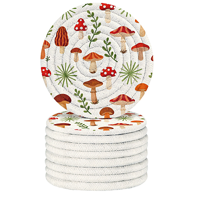 Polyester & Cotton Woven Coasters AJEW-WH0874-001-1
