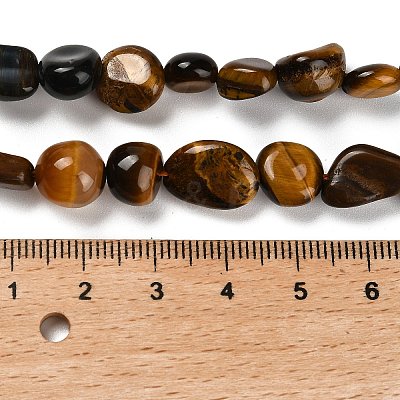 Natural Tiger Eye Beads Strands G-P497-01E-20-1