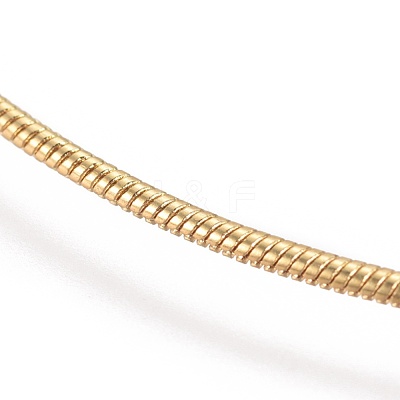 Brass Round Snake Chain Necklaces Making MAK-L025-02G-1