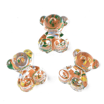 Spray Painted Transparent Acrylic Cabochons TACR-N006-71E-1