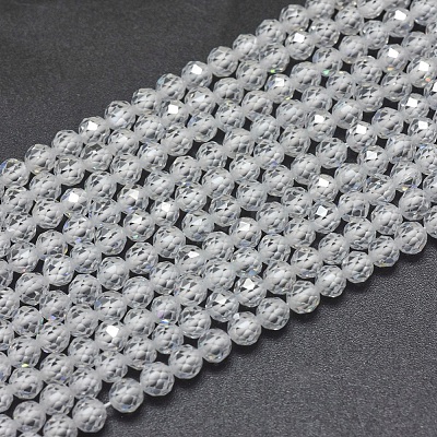 Cubic Zirconia Beads Strands G-G792-47-01C-1