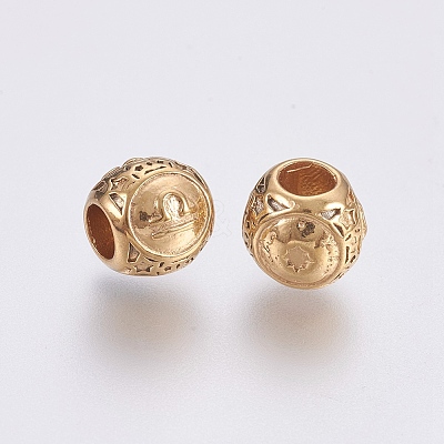 316 Surgical Stainless Steel European Beads STAS-F195-128G-03-1