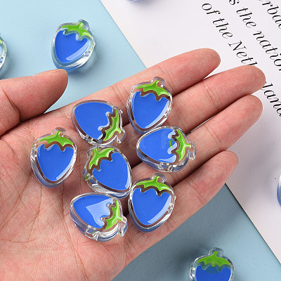 Transparent Enamel Acrylic Beads X1-TACR-S155-003K-1