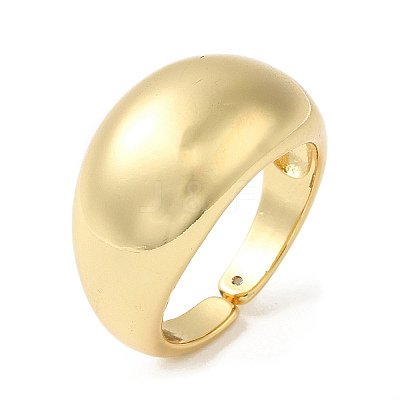 Rack Plating Brass Blank Dome Open Cuff Rings RJEW-E290-02G-1