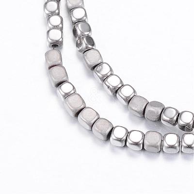 PVD Vacuum Plating Electroplate Non-magnetic Synthetic Hematite Bead Strands G-Q467-11A-1