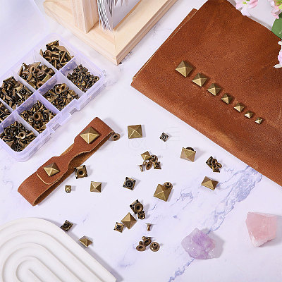 168 Sets 7 Styles Alloy Rivets Nails Set FIND-CA0010-77AB-1
