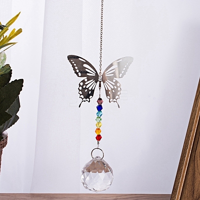 Crystals Chandelier Suncatchers Prisms Chakra Hanging Pendant AJEW-I040-18P-1