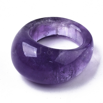 Natural Amethyst Rings G-N0326-032-1