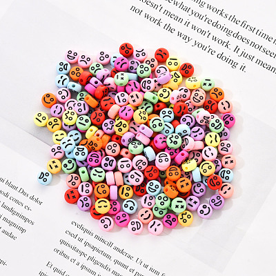 Opaque Acrylic Beads MACR-YW0001-22F-1