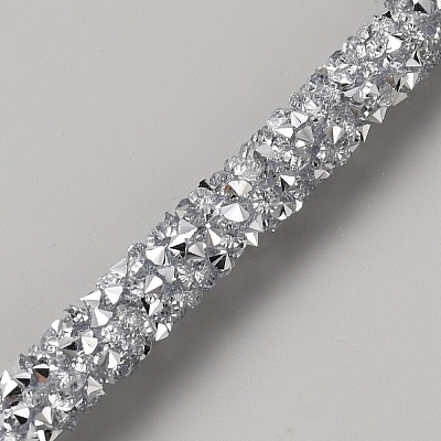 Glass Rhinestone Rubber Cord DIY-TAC0026-07B-1