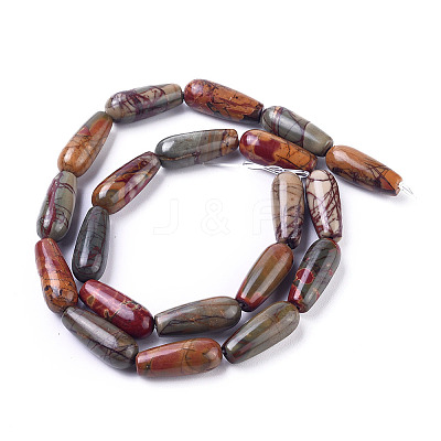 Natural Picasso Stone/Picasso Jasper Beads Strands G-D0017-05-1