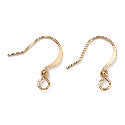Brass Earring Hooks X-KK-F824-016G-1