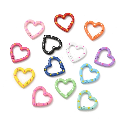 Spray Painted Alloy Spring Gate Rings X-FIND-A027-01-1