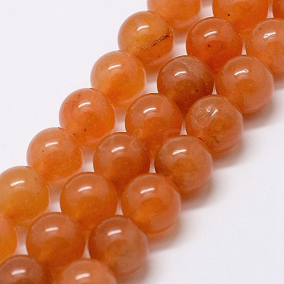 Natural Red Aventurine Bead Strands X-G-P257-03-6mm-1