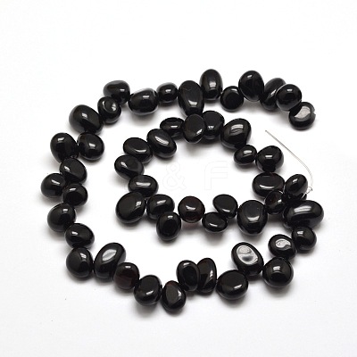 Natural Obsidian Nuggets Bead Strands G-M204-56-1