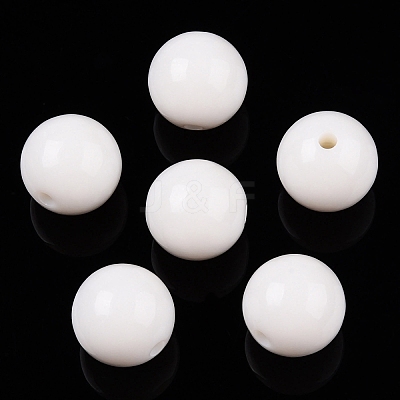 Opaque Acrylic Beads OACR-H038-09-01-1