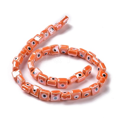 Handmade Porcelain Ceramic Beads Strands LAMP-B021-06K-1