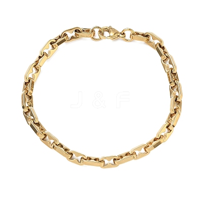 5MM 304 Stainless Steel Oval Link Chain Bracelets SA-CBA2696-08G-1