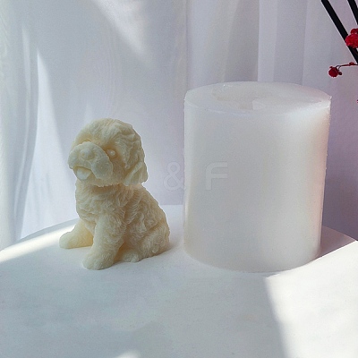 3D Sitting Teddy Dog Figurine DIY Silicone Candle Molds SIMO-C009-04B-1