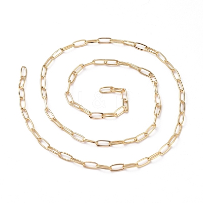 Soldered Brass Paperclip Chains CHC-G005-06G-01-1