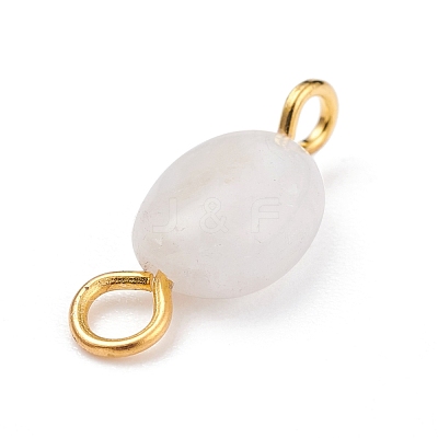 Natural White Moonstone Links Connectors PALLOY-JF01073-02-1