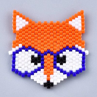 Handmade Seed Beads Links Connectors SEED-I012-42-1