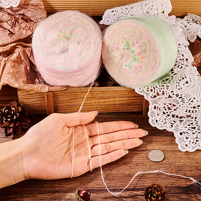 Segment Dyed Knitting Yarn DIY-TAC0033-03B-1